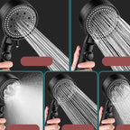 5 setting patterns shower head plastic round handheld shower head
