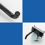 Glam Style Faucet Single Handle Wall Mounted Faucet for Bathroom