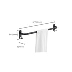 Modern black aluminum bathroom accessory set towel bar bathroom fittings