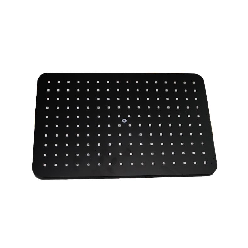 Modern rectangular shower head combo standard spray pattern with hand shower