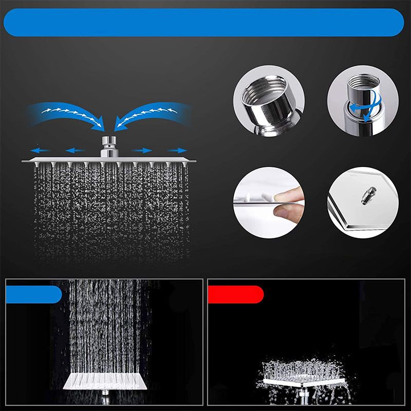 Modern shower combination spray 5 setting patterns handheld shower head with large shower head