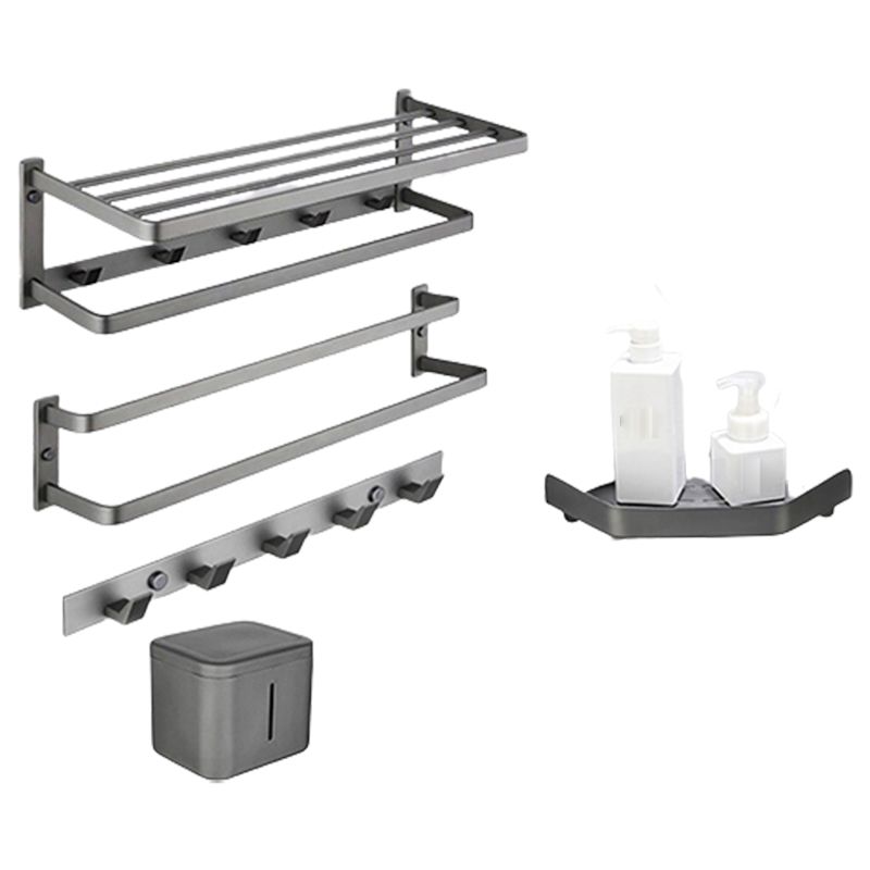 Modern gray bathroom hardware set towel bar paper holder bathroom accessory set