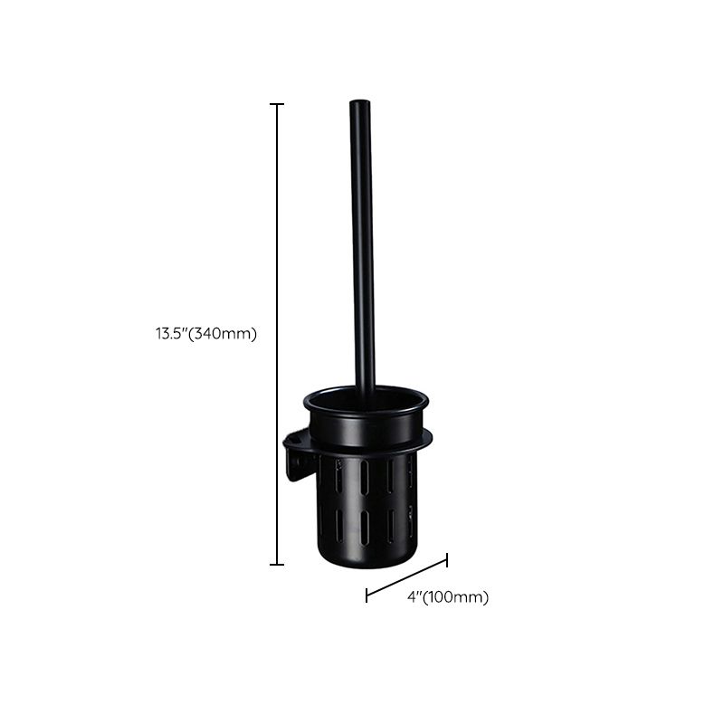 Contemporary Bathroom Accessory Set Black Surface Bathrobe Hook/Towel Ring Bar
