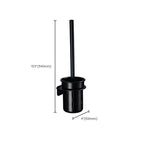 Contemporary Bathroom Accessory Set Black Surface Bathrobe Hook/Towel Ring Bar