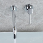 Wall-mounted Metallic Bathtub Faucet Low Arc Pipe Bathtub Tap