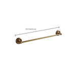 Worn Brass Traditional Bathroom Set with Bath Shelf/Paper Holder & Towel Bar