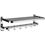Chrome Modern Bathroom Hardware Set Stainless Steel Towel Hook/Towel Rail & Bathroom Shelf