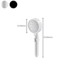 5 Sprays Shower Head Round Wall Mounted Plastic Wall Connector Holder Handheld Shower Head