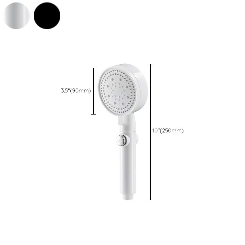 5 Sprays Shower Head Round Wall Mounted Plastic Wall Connector Holder Handheld Shower Head
