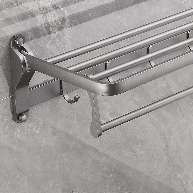 Gray 6/7-piece modern bathroom accessory set bathroom shelf/bath towel hooks/towel bar included