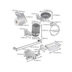 6-piece Chrome Bathroom Accessory as Individual Piece or as Set with Towel Ring Bar