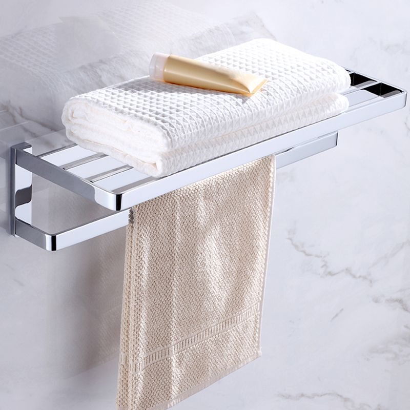 Chrome brass modern bathroom accessory set with towel bar/ ring/ paper holder & bathrobe hook