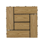 30 cm x 30 cm Square PVC Terrace Tiles Snap Installation Outdoor Floor Tiles