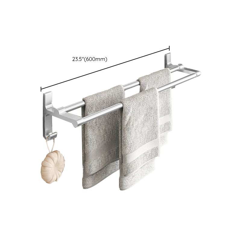 Chrome/Black Classic Bathroom Accessory Set Modern Bath Shelf/Towel Bar & Paper Holder