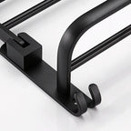 Contemporary 8-piece Bathroom Accessory Set Matte Black Bathroom Shelf/Paper Holder/Towel Hook