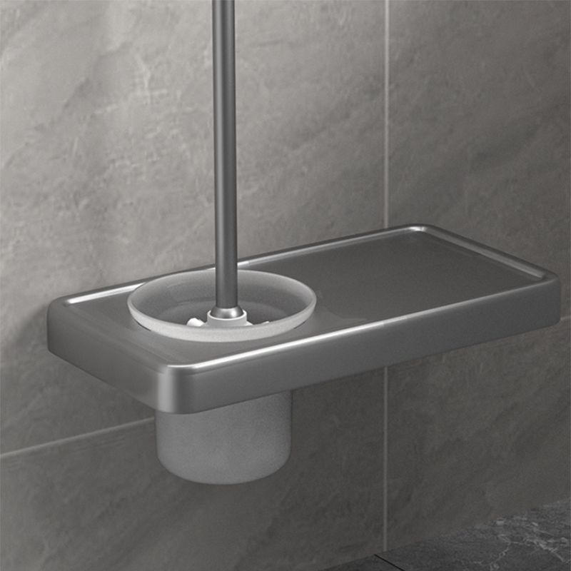 Modern Gray Bathroom Accessory Kit Paper Holder Bath Shelf Bathroom Hardware Set