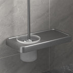 Modern Gray Bathroom Accessory Kit Paper Holder Bath Shelf Bathroom Hardware Set