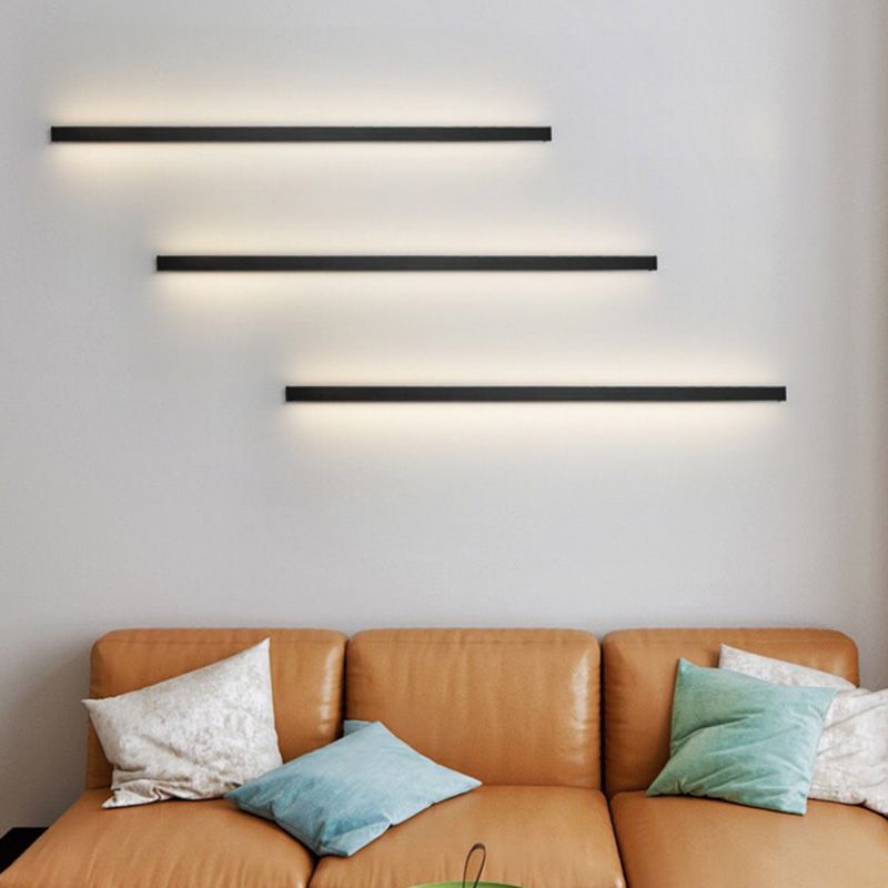 Minimalistic linear wall light LED atmospheric lighting