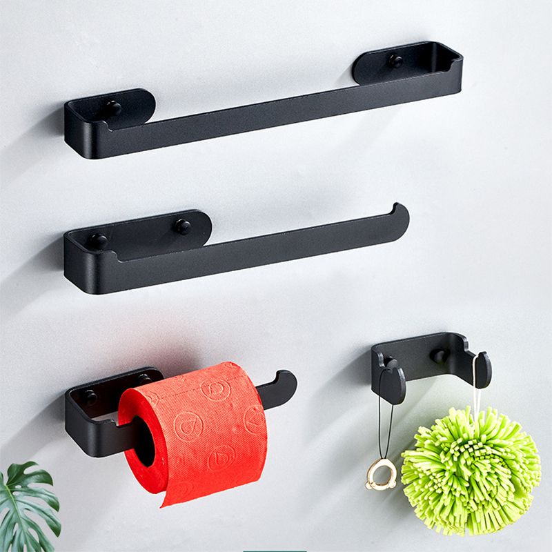 Aluminum Alloy Bathroom Set 4-Piece Modern Style Bathroom Hardware Set