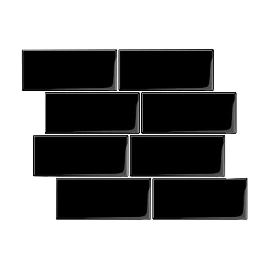 Peel and Stick Tiles Rectangle PVC Waterproof Peel and Stick Tiles Subway 10-Pack