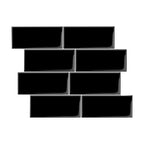 Peel and Stick Tiles Rectangle PVC Waterproof Peel and Stick Tiles Subway 10-Pack
