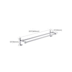 Silver Contemporary Bathroom Hardware Set Stainless Steel Aluminum Bathroom Set
