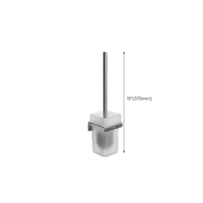 Contemporary bathroom accessory set made of aluminum with towel holder/bath shelf