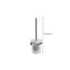 Contemporary bathroom accessory set made of aluminum with towel holder/bath shelf