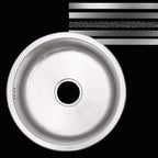 Round Single Bowl Kitchen Sink Stainless Steel Sink with Drain Strainer Set