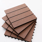 Striped pattern terrace tiles interlocking tiles kit outdoor patio