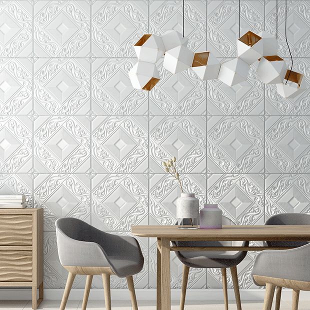 Modern Tin Backsplash Cover Three-Dimensional Printing Wall Ceiling Panel