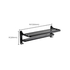 Modern Bathroom Accessories Set Towel Holder Black Soap Dish Bath Accessories Set