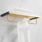 Metal and Marble Bathroom Minimalist Accessory as a Single Piece or in a Set in Gold
