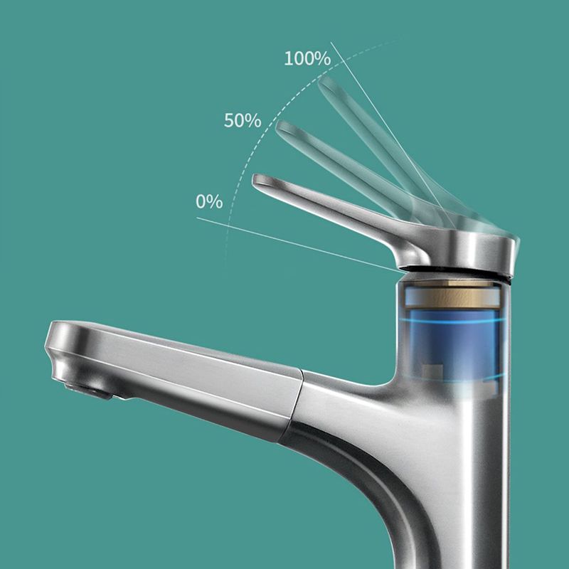Simplicity Brass Sink Faucet Low Arc Single Color Centerset Vanity Faucet for the Bathroom