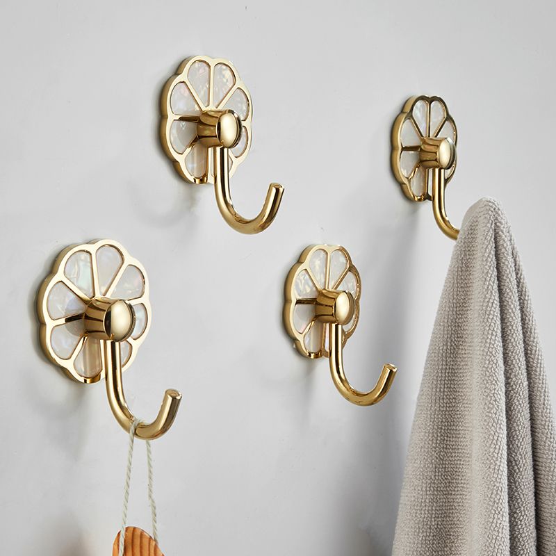 Polished 10-piece bathroom accessory set metal corrosion-resistant bathrobe hooks