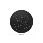 Contemporary Black Round Showerhead Combo Rain Shower Hand Shower