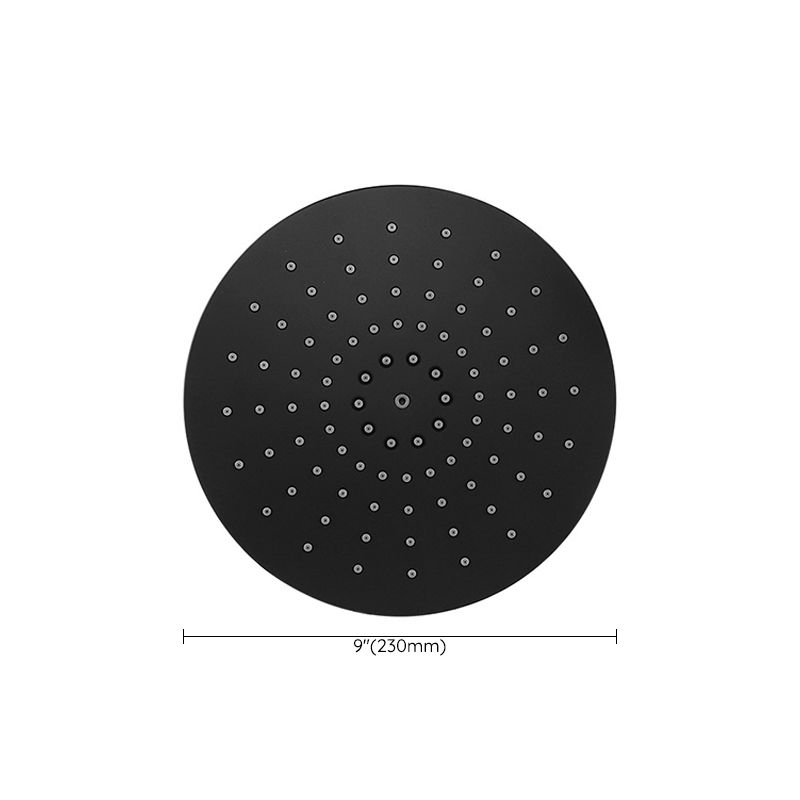 Contemporary Black Round Showerhead Combo Rain Shower Hand Shower