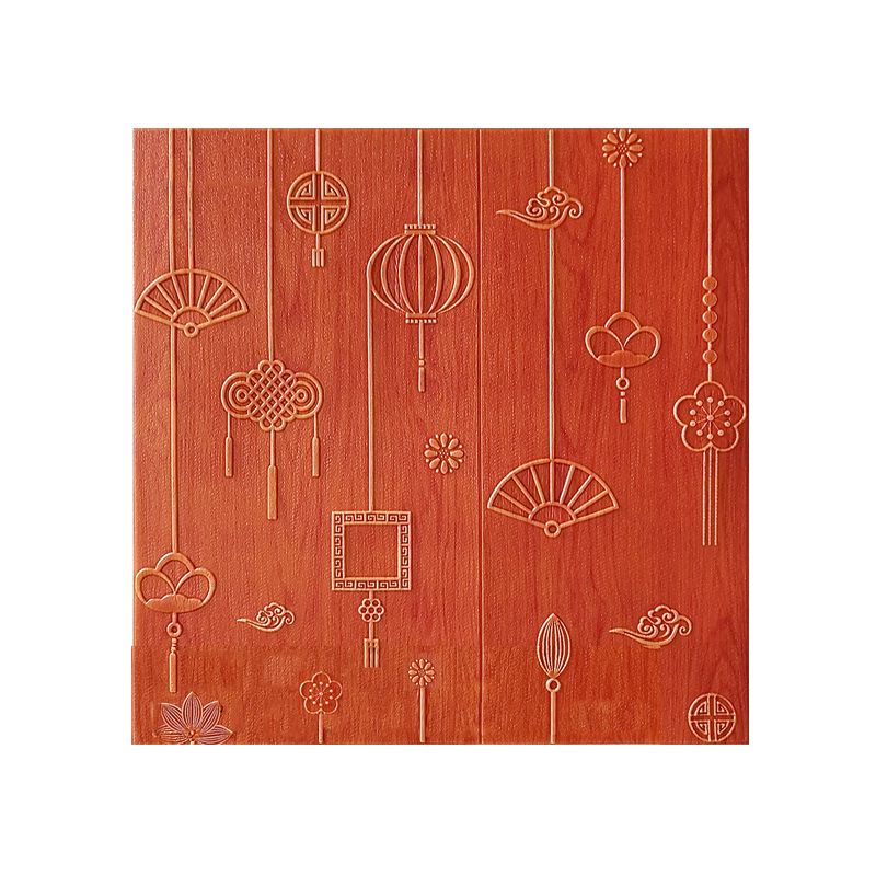 Contemporary Wall Panels Self-Adhesive Waterproof Cartoon 3D Print Wall Covering