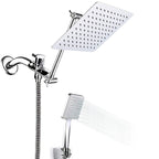 Contemporary Shower Combination Shower Head with Double Shower Head Ceiling Mounted Square Shower Head