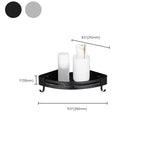 Modern Aluminum Bathroom Accessory Set Black/ Silver Bathroom Shelf