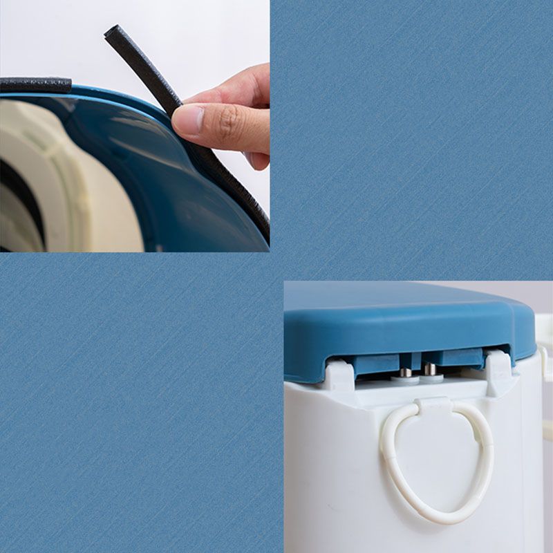 Modern Flush Toilet Plastic Round Floor Mounted Toilet Bowl for Bathroom