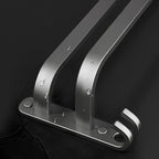 2-piece modern bathroom accessory set made of aluminum matte gray towel bar
