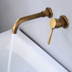 Wall mounted metal bathtub faucet single lever swivel bathtub tap trim