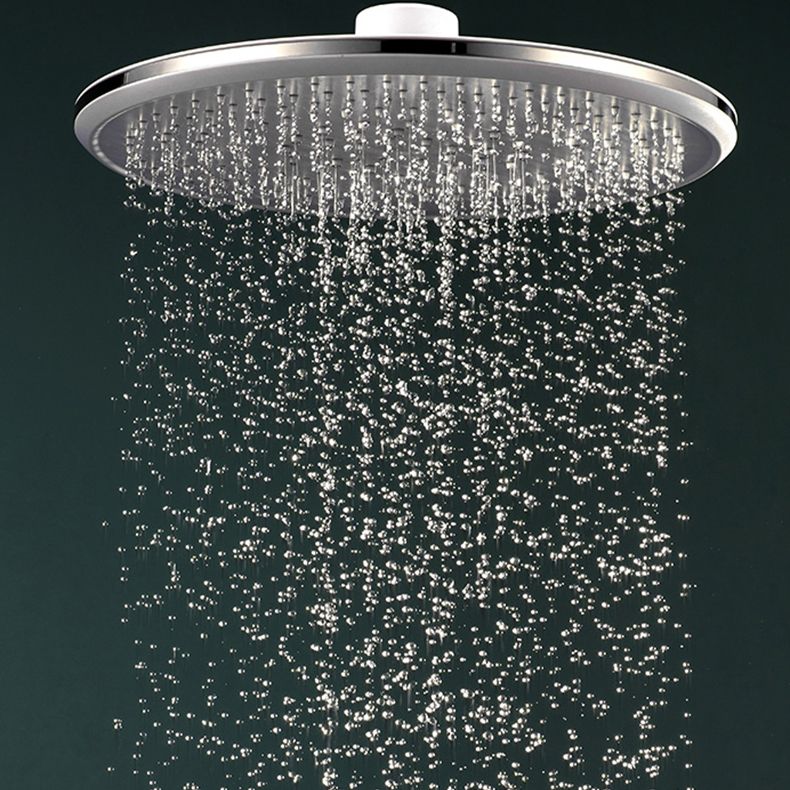 Bathroom white shower head combination modern round fixed shower head