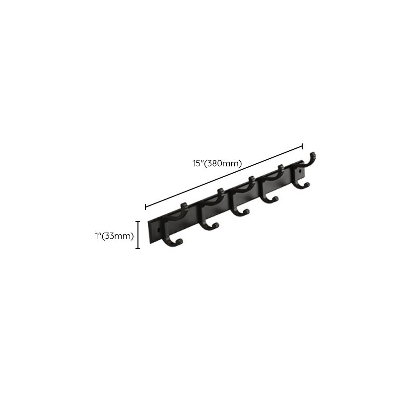 Matt Black 2-piece modern bathroom accessories as a single item or as a set with bath shelf