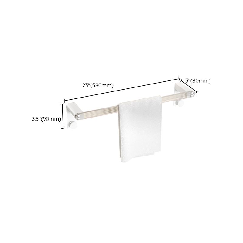 White Metal and Acrylic Bathroom Accessories as a Single Piece or in a Set with Bathroom Shelf