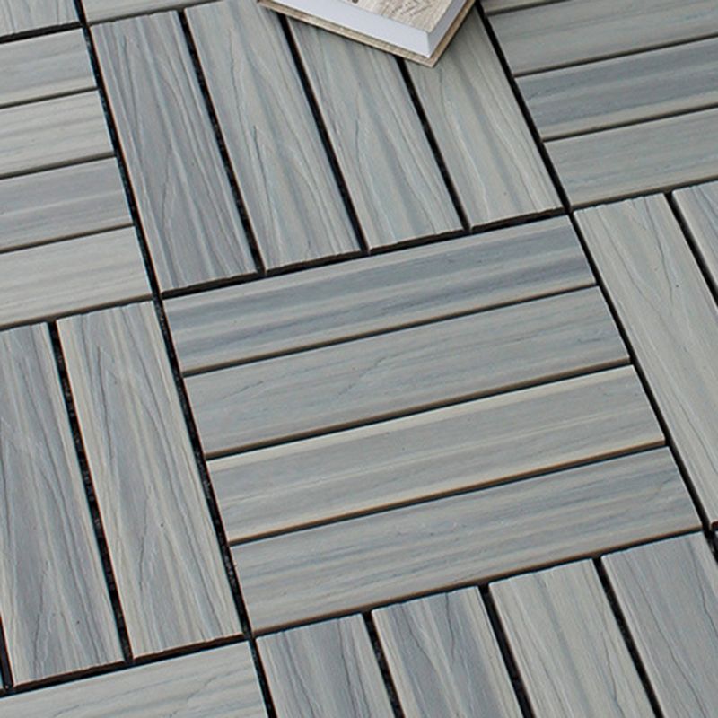 12" X 12" 4-Slat Square PVC Floor Tiles With Interlocking Installation Floor Plates Tiles