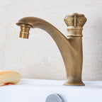 Brass farmhouse sink faucet single-hole faucet knob handle bathroom faucet