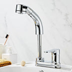 Modern 1-Hand Sink Faucet 2 Hole Centerset Bathroom Fixture