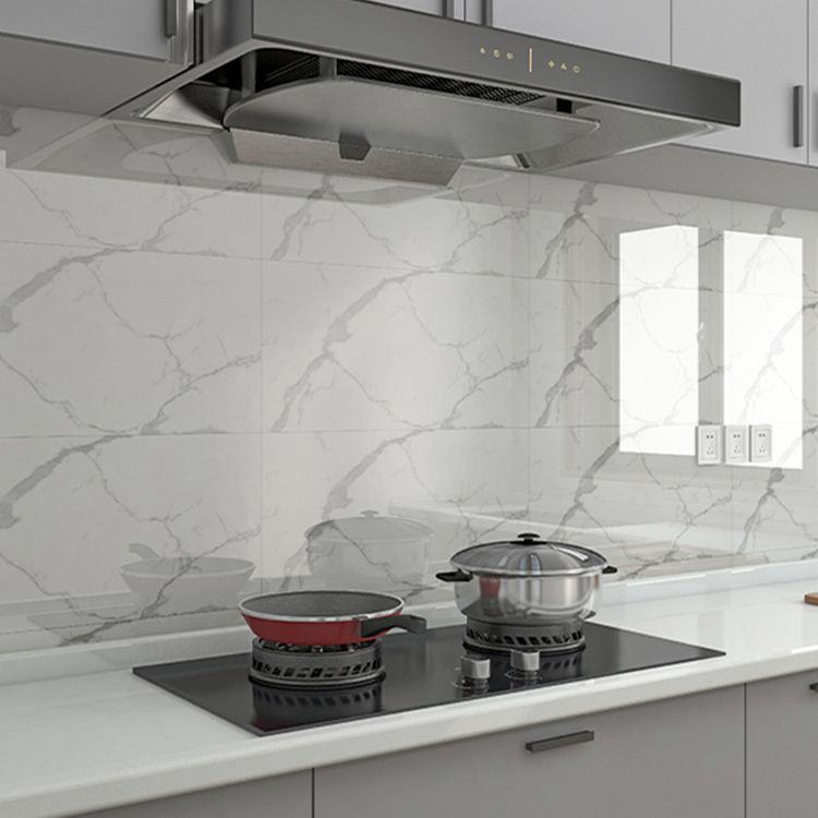 Rectangular Mold Resistant Tile PVC Single Peel & Stick Tile for Splashback Wall